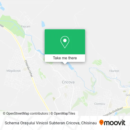 Карта Schema Orașului Vinicol Subteran Cricova