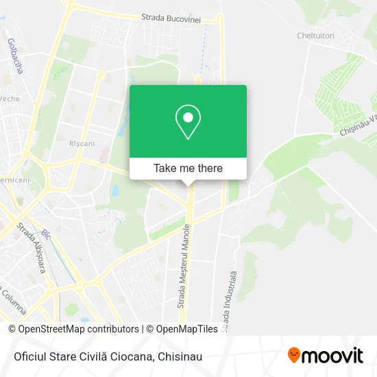 Oficiul Stare Civilă Ciocana map