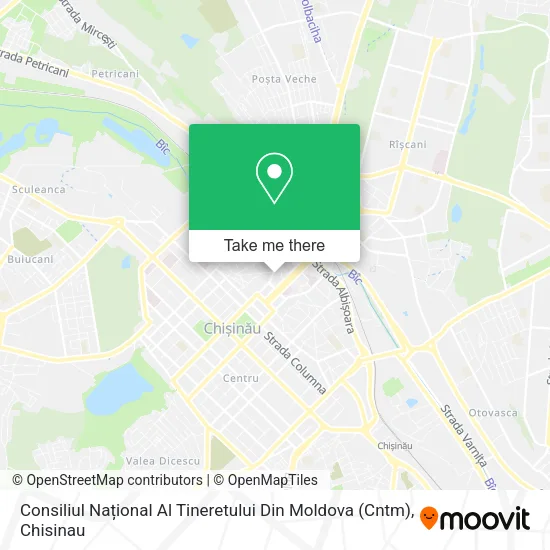 Карта Consiliul Național Al Tineretului Din Moldova (Cntm)