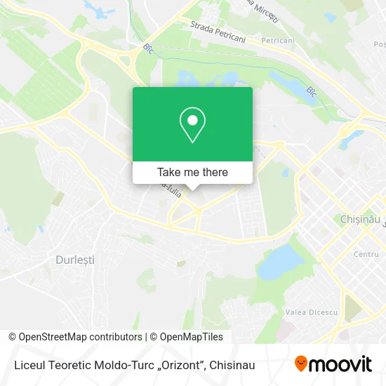 Карта Liceul Teoretic Moldo-Turc „Orizont”