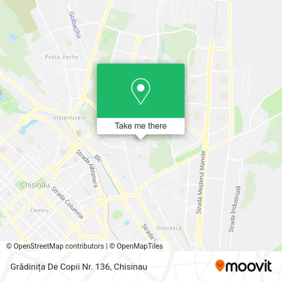 Карта Grădinița De Copii Nr. 136