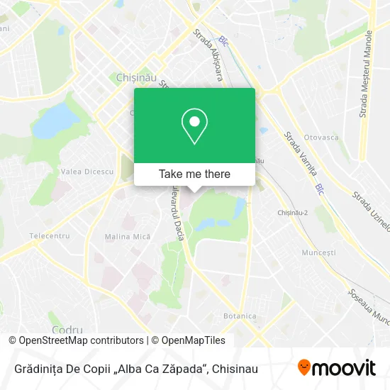 Карта Grădinița De Copii „Alba Ca Zăpada“