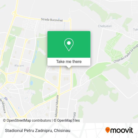 Карта Stadionul Petru Zadnipru