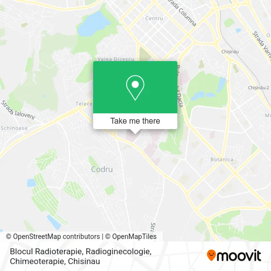 Карта Blocul Radioterapie, Radioginecologie, Chimeoterapie