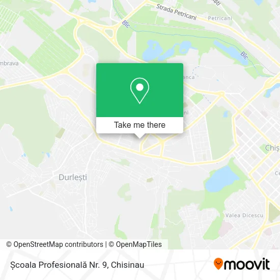 Карта Școala Profesională Nr. 9