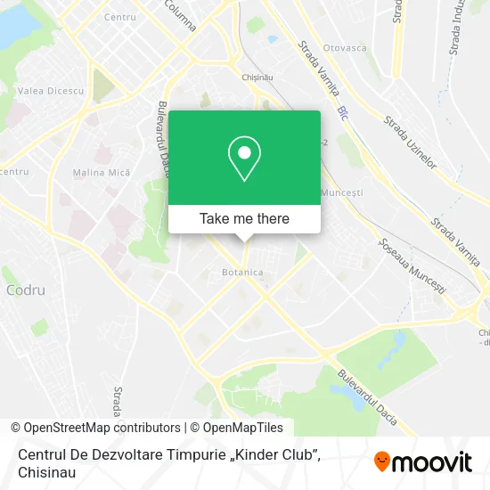 Карта Centrul De Dezvoltare Timpurie „Kinder Club”