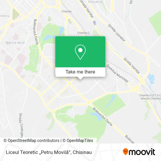 Карта Liceul Teoretic „Petru Movilă”