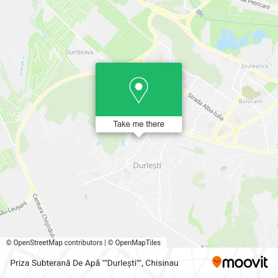 Priza Subterană De Apă ""Durlești"" map