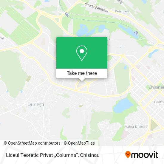 Карта Liceul Teoretic Privat „Columna“