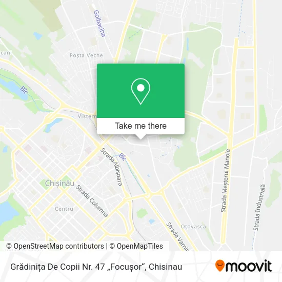 Карта Grădinița De Copii Nr. 47 „Focușor“