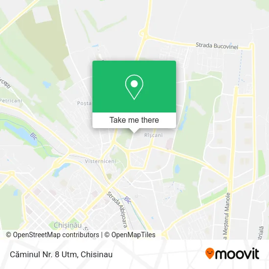 Карта Căminul Nr. 8 Utm