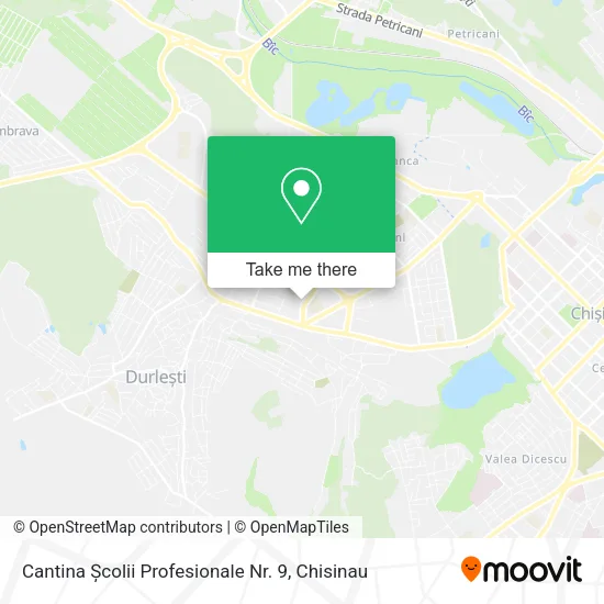 Cantina Școlii Profesionale Nr. 9 map
