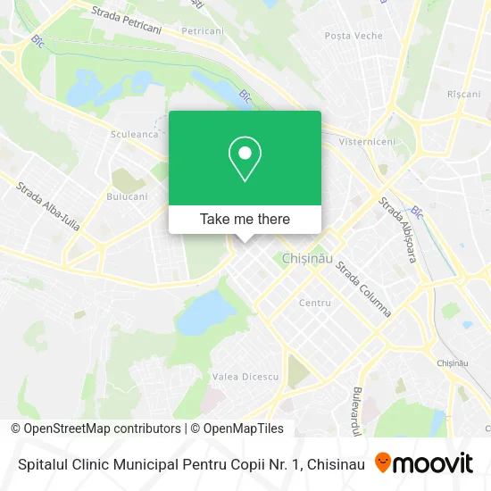 Карта Spitalul Clinic Municipal Pentru Copii Nr. 1