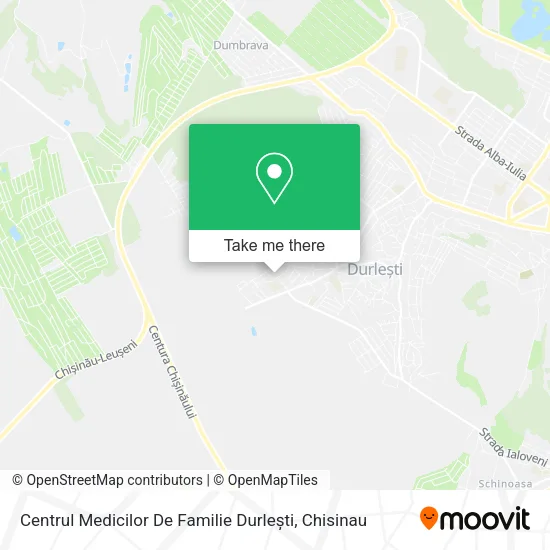 Карта Centrul Medicilor De Familie Durlești