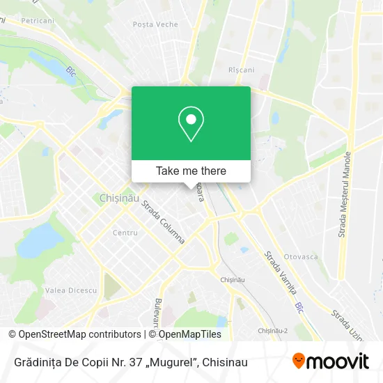 Карта Grădinița De Copii Nr. 37 „Mugurel”