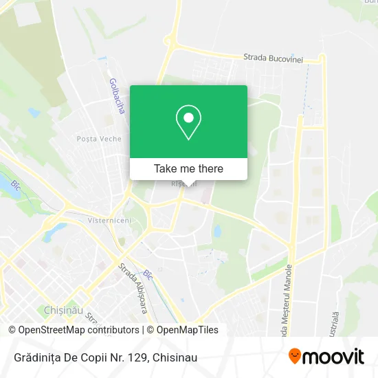 Карта Grădinița De Copii Nr. 129