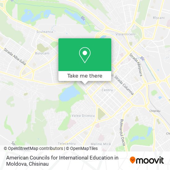 Карта American Councils for International Education in Moldova