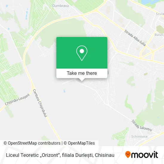 Карта Liceul Teoretic „Orizont”, filiala Durlești