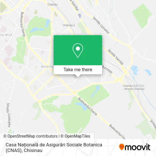 Карта Casa Națională de Asigurări Sociale Botanica (CNAS)