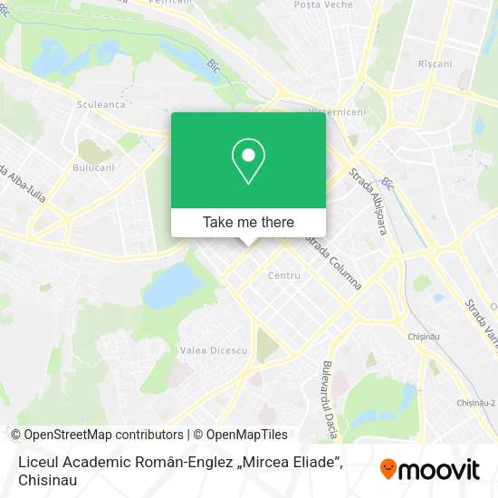 Карта Liceul Academic Român-Englez „Mircea Eliade”