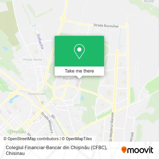 Colegiul Financiar-Bancar din Chișinău (CFBC) map
