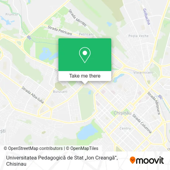 Universitatea Pedagogică de Stat „Ion Creangă” map