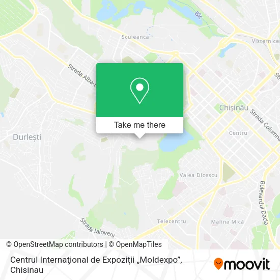 Centrul Internaţional de Expoziţii „Moldexpo” map