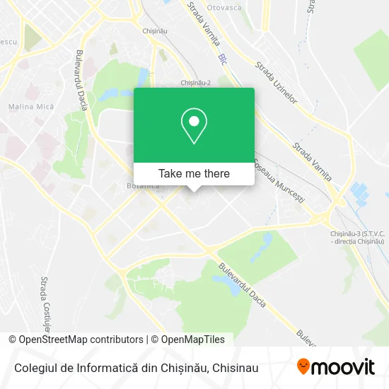 Карта Colegiul de Informatică din Chișinău