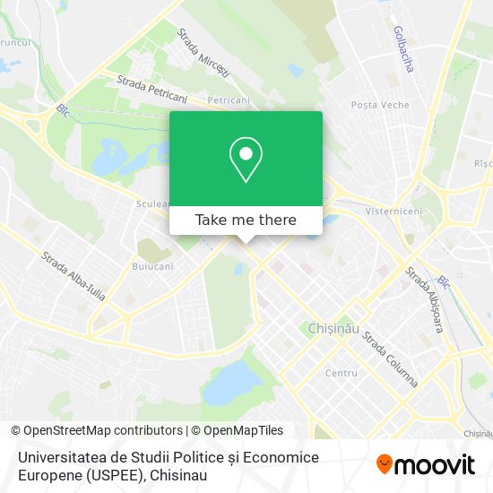 Карта Universitatea de Studii Politice și Economice Europene (USPEE)