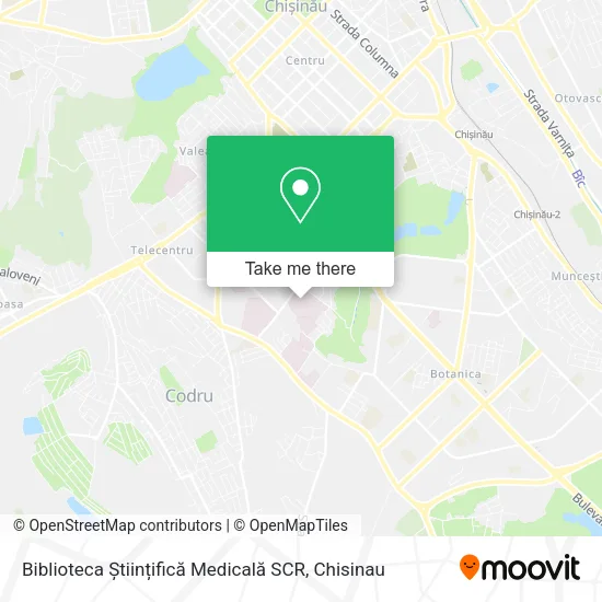 Карта Biblioteca Științifică Medicală SCR