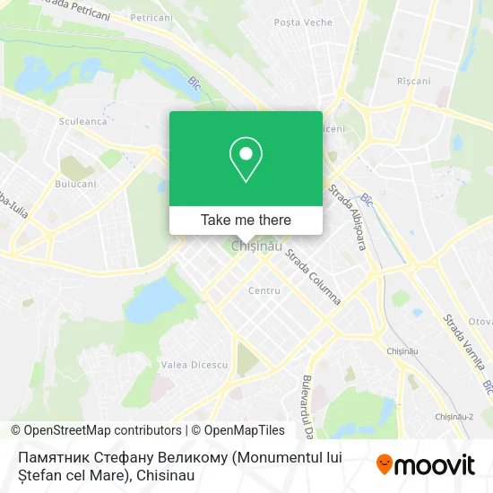 Карта Памятник Стефану Великому (Monumentul lui Ștefan cel Mare)