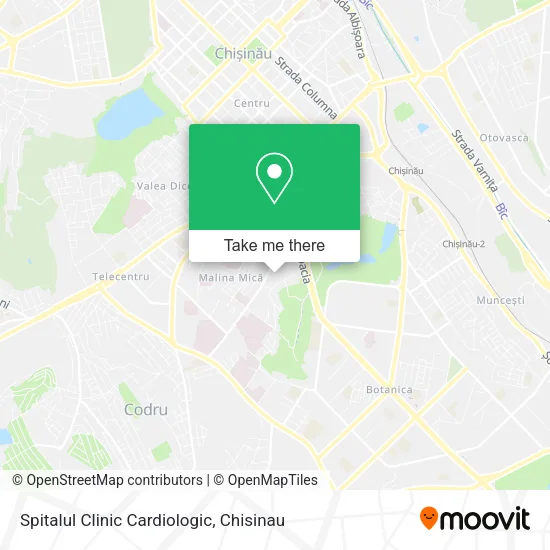 Карта Spitalul Clinic Cardiologic
