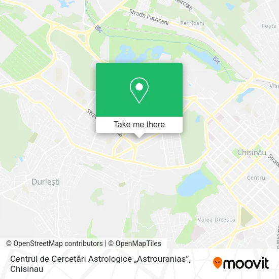 Карта Centrul de Cercetări Astrologice „Astrouranias”