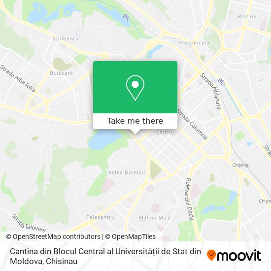 Cantina din Blocul Central al Universității de Stat din Moldova map