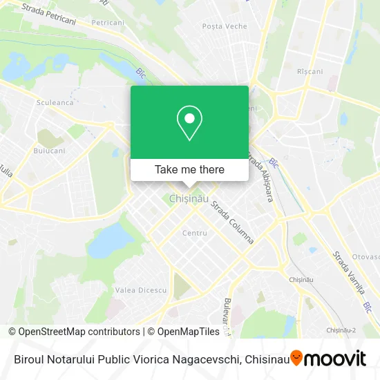 Biroul Notarului Public Viorica Nagacevschi map