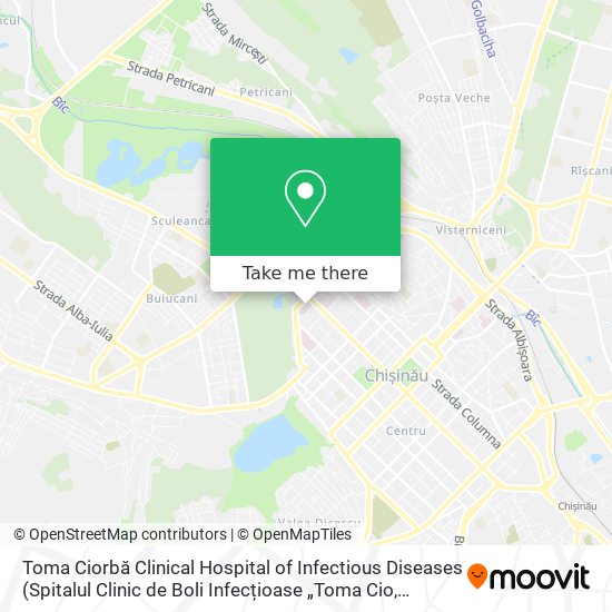 Toma Ciorbă Clinical Hospital of Infectious Diseases map