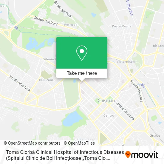 Карта Toma Ciorbă Clinical Hospital of Infectious Diseases