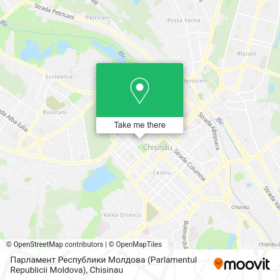 Карта Парламент Республики Молдова (Parlamentul Republicii Moldova)