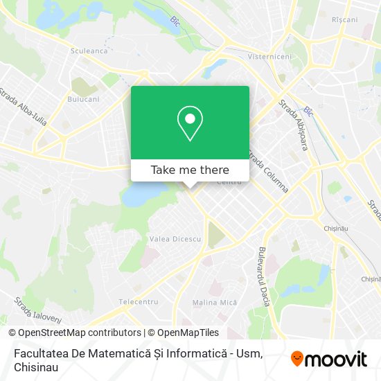 Facultatea De Matematică Și Informatică - Usm map