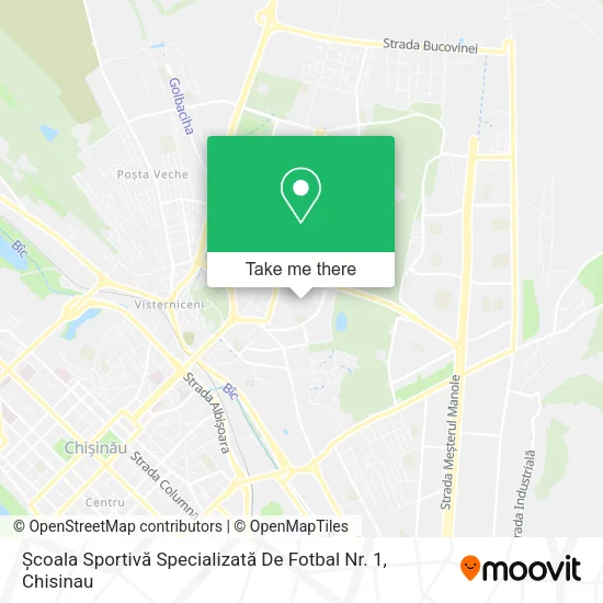 Карта Școala Sportivă Specializată De Fotbal Nr. 1