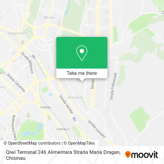 Карта Qiwi Terminal 246 Alimentara Strada Maria Dragan