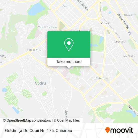 Карта Grădinița De Copii Nr. 175