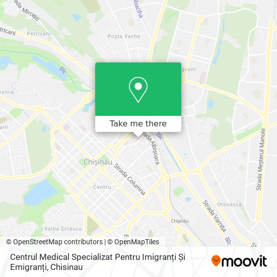 Карта Centrul Medical Specializat Pentru Imigranți Și Emigranți