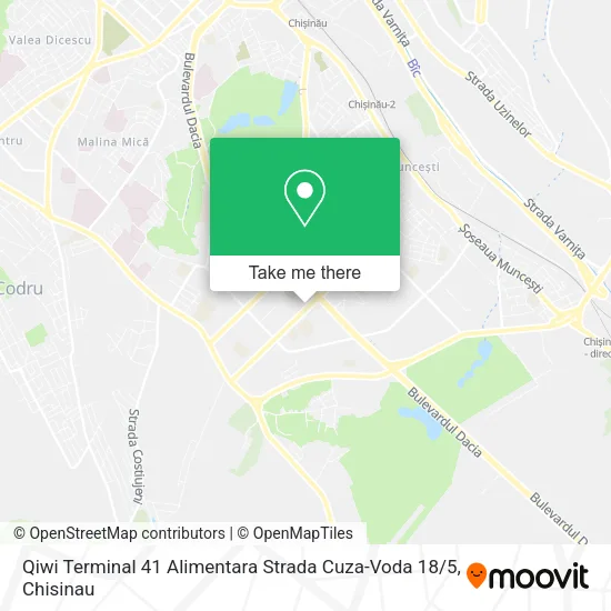 Карта Qiwi Terminal 41 Alimentara Strada Cuza-Voda 18 / 5