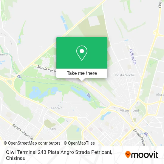 Карта Qiwi Terminal 243 Piata Angro Strada Petricani