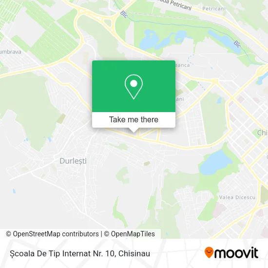 Карта Școala De Tip Internat Nr. 10