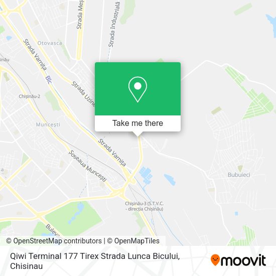 Карта Qiwi Terminal 177 Tirex Strada Lunca Bicului