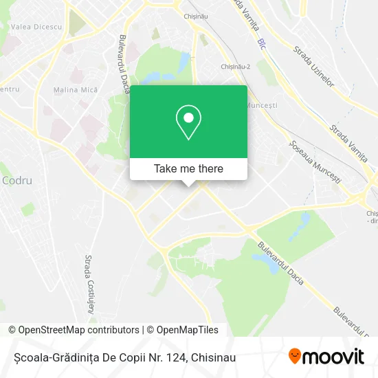 Карта Școala-Grădinița De Copii Nr. 124