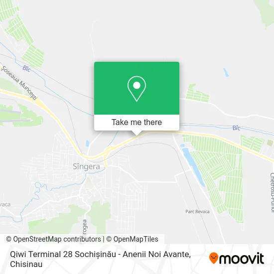 Карта Qiwi Terminal 28 Sochișinău - Anenii Noi Avante