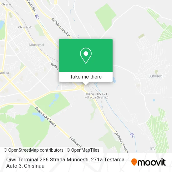 Карта Qiwi Terminal 236 Strada Muncesti, 271a Testarea Auto 3